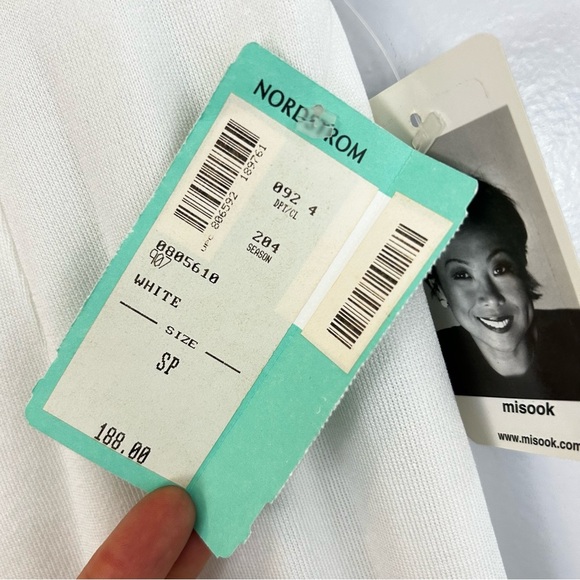 NWT Misook Classic White Pull On Wrinkle Free Acrylic Pants Size Small Petite - Picture 9 of 10